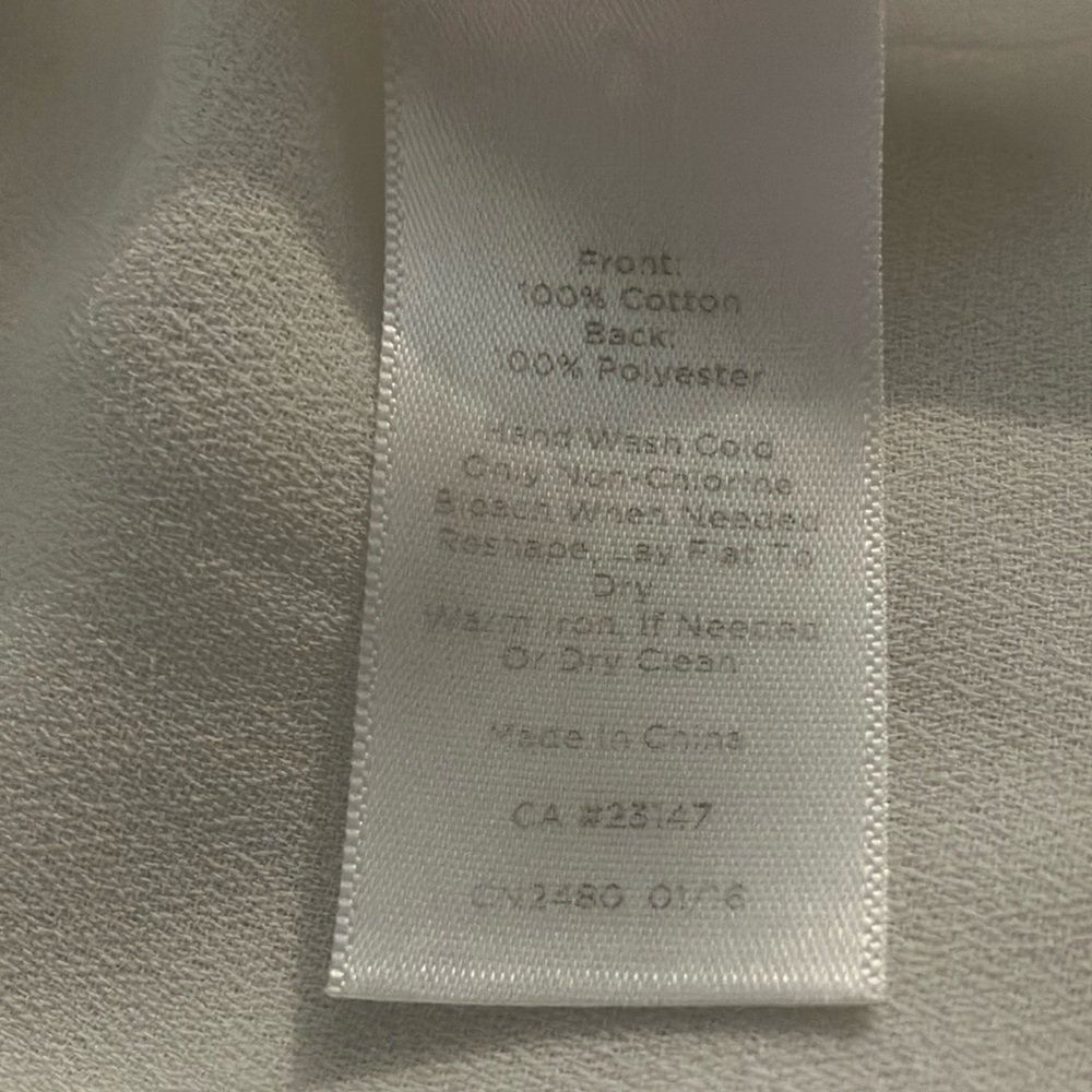 Talbots Creamy White Ribbed Relaxed Tank Top - Picture 9 of 10